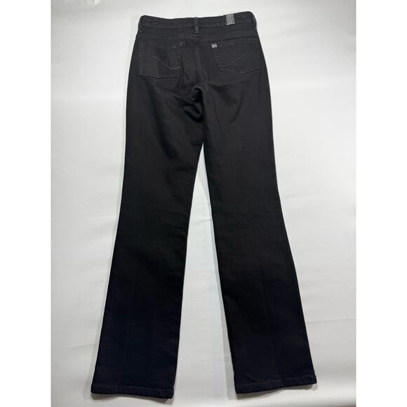 Aura by Wrangler Women's Regular Rise Straight Black Denim Jeans - 4R (29x33.5) - Picture 2 of 5